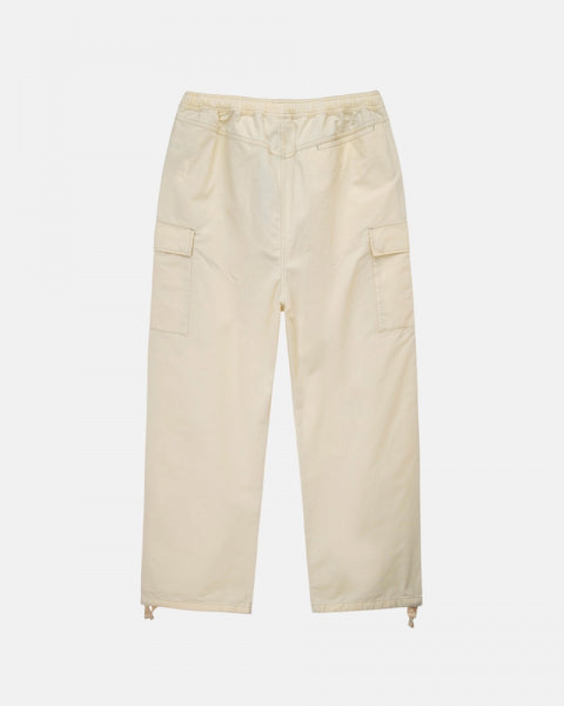 Stussy Beach Pant Ripstop Cargo Pantolon Erkek Krema Türkiye | HOW-9172