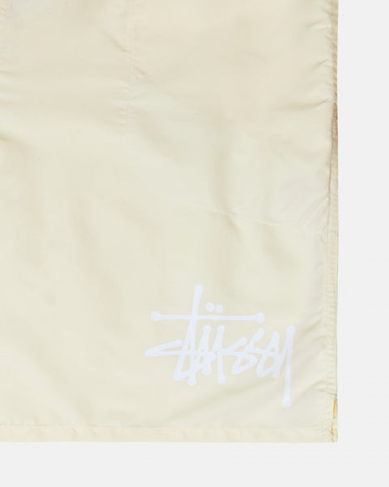 Stussy Big Basic Su Kısa Mayo Erkek Krema Türkiye | EVA-2193