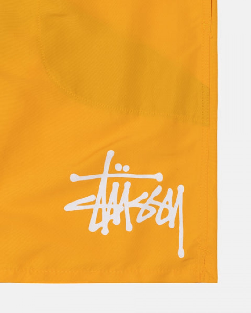 Stussy Big Basic Su Kısa Mayo Erkek Sarı Türkiye | PHY-5634