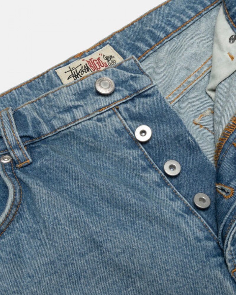 Stussy Big Ol' Jean Denim Erkek Mavi Türkiye | RGN-8125