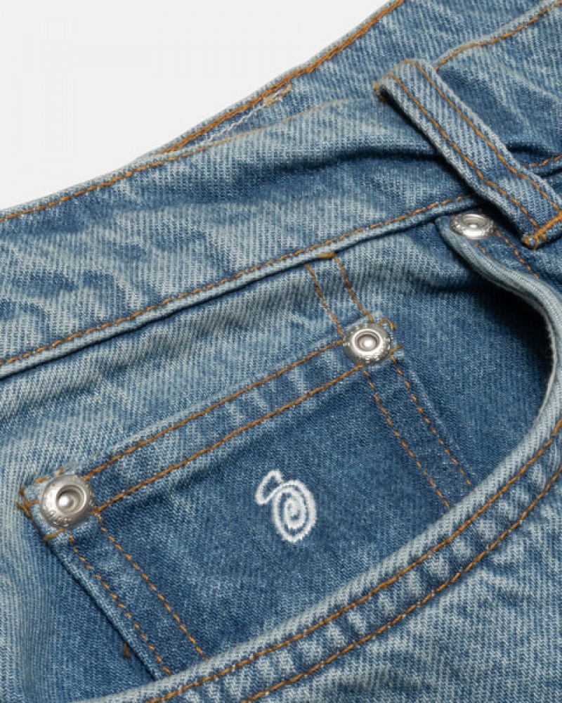 Stussy Big Ol' Jean Denim Erkek Mavi Türkiye | RGN-8125