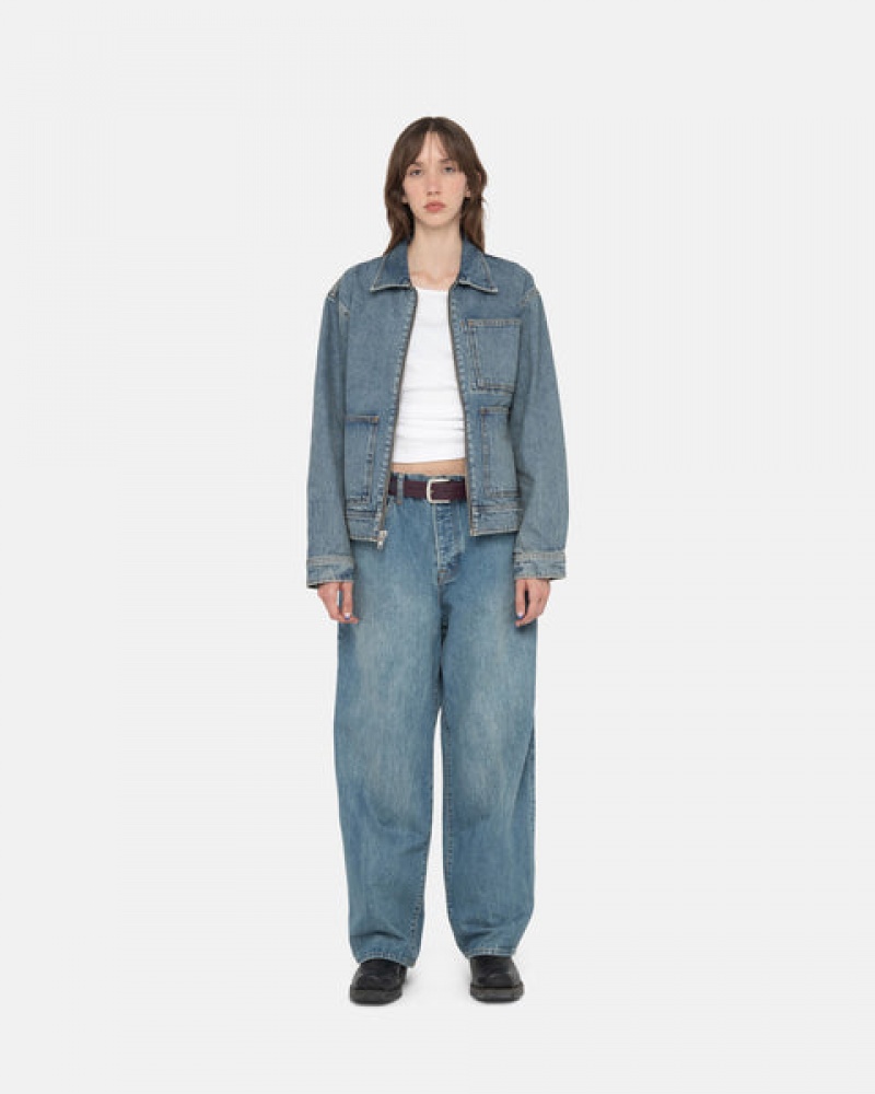 Stussy Big Ol' Jean Denim Kadın Mavi Türkiye | XFG-2633