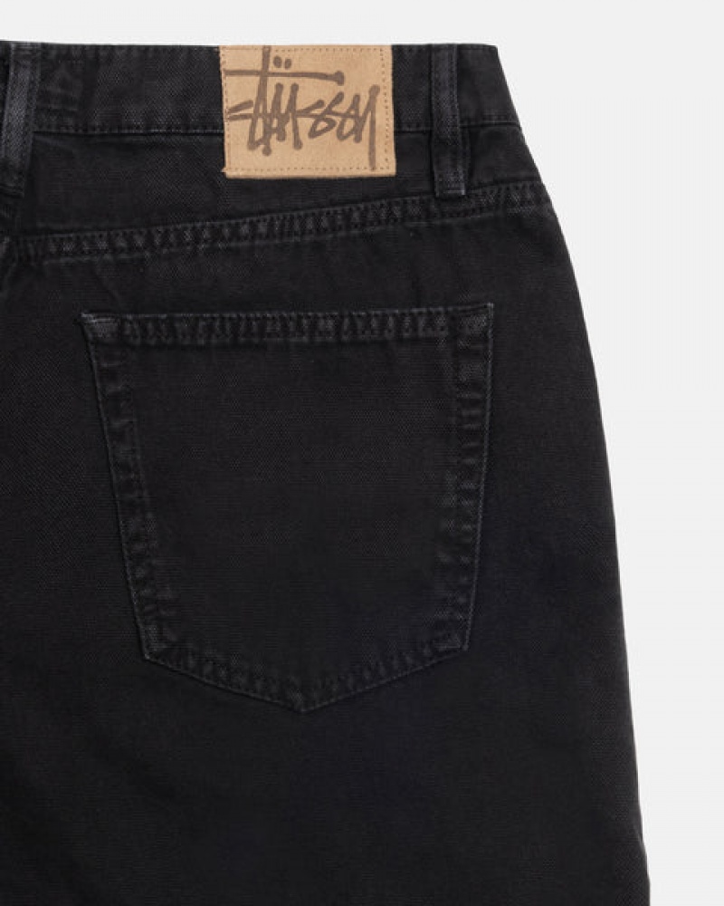 Stussy Big Ol' Jean Washed Kanvas Denim Erkek Siyah Türkiye | TGQ-1709