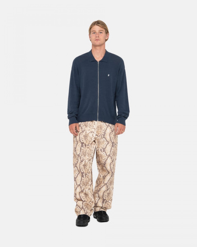 Stussy Big Ol' Jean Washed Kanvas Pantolon Erkek Yılan Türkiye | RMB-3562