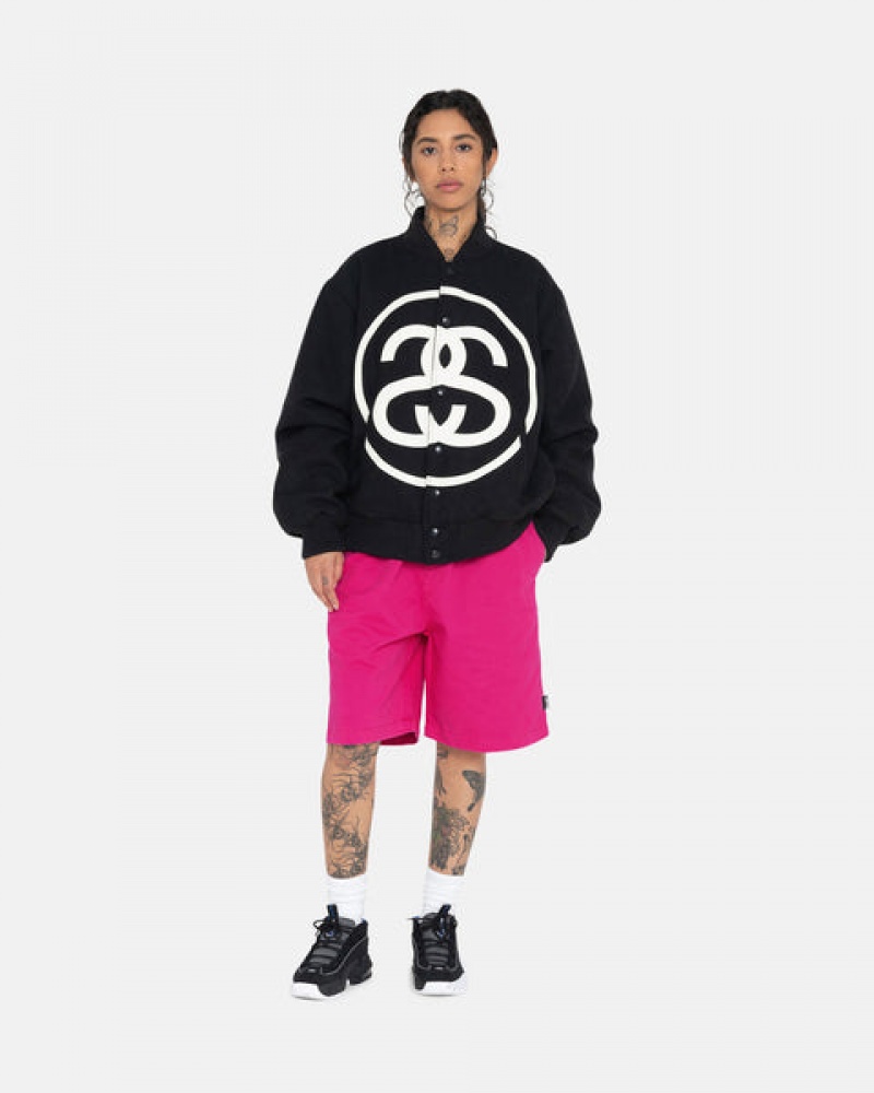 Stussy Brushed Beach Kısa Şort Erkek Pembe Türkiye | VPW-4687