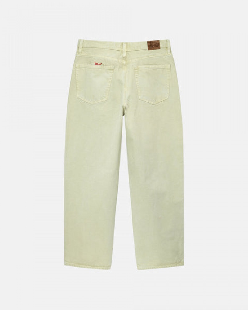 Stussy Double Dye Big 'Ol Jeans Pantolon Erkek Krema Türkiye | BPS-1179