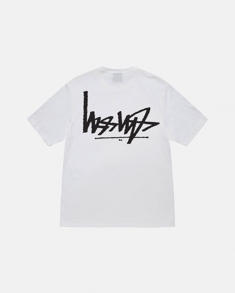 Stussy Flipped Tee T shirt Kadın Beyaz Türkiye | RRP-9561