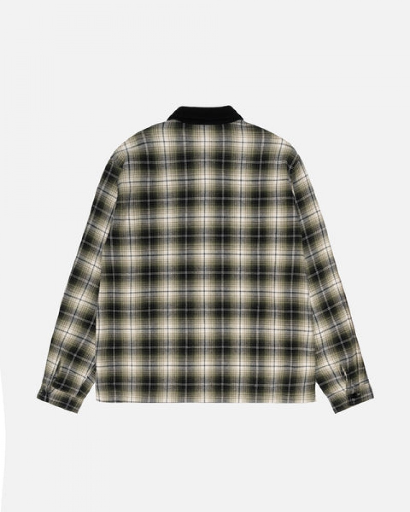 Stussy Frank Plaid Zip Shirt Gömlek Kadın Koyu Gri Türkiye | KJZ-4182