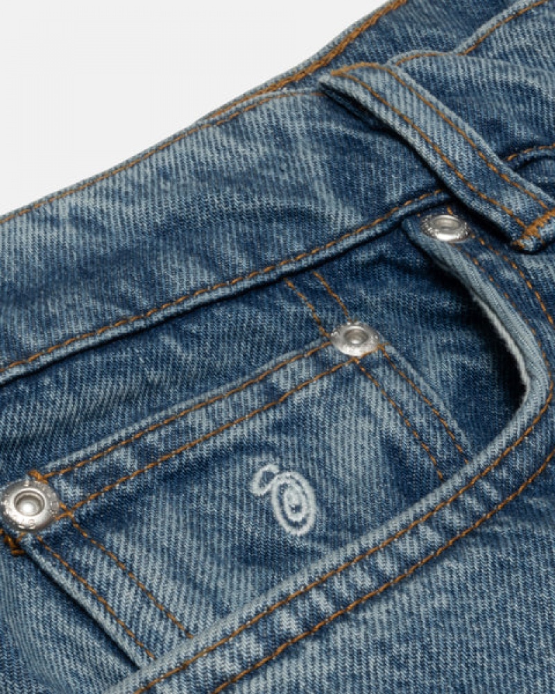 Stussy Klasik Jean Denim Erkek Mavi Türkiye | TLH-1309