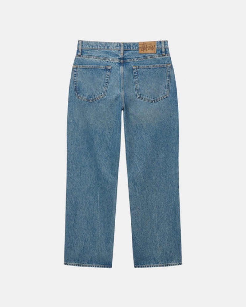 Stussy Klasik Jean Denim Pantolon Erkek Mavi Türkiye | UPQ-6163