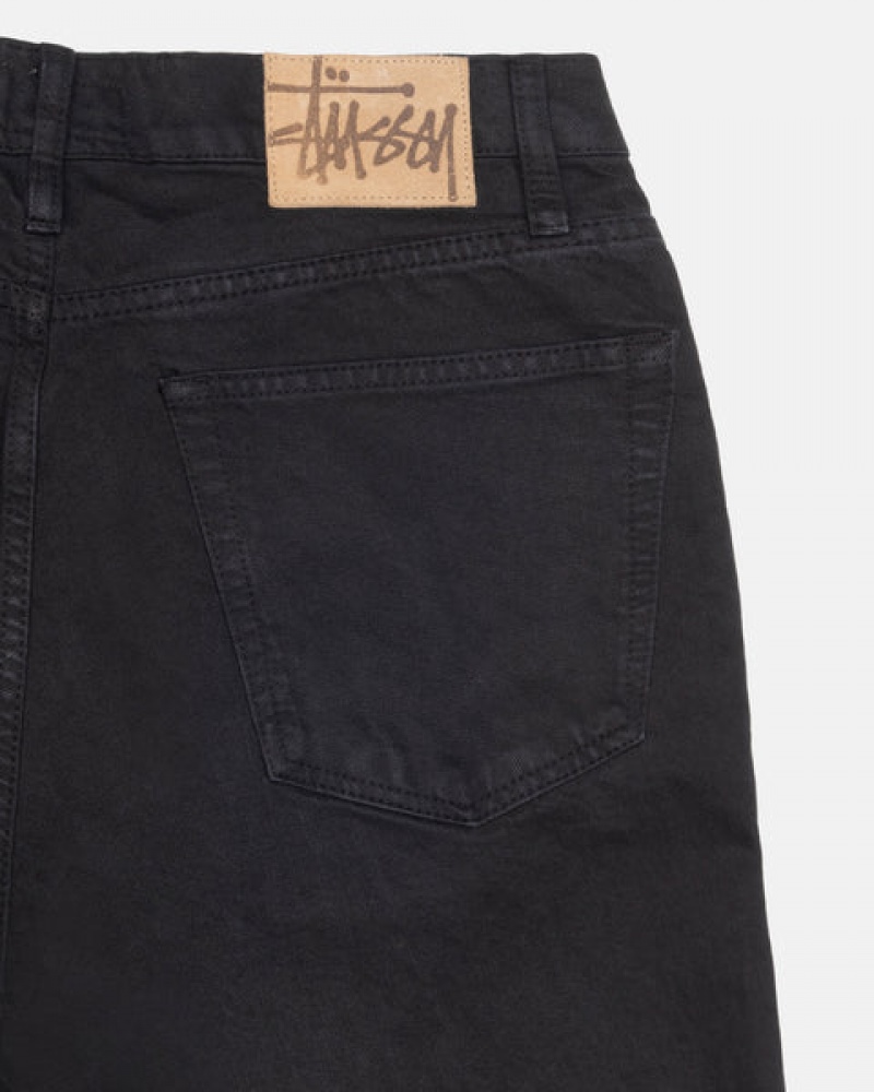 Stussy Klasik Jean Overdyed Denim Erkek Siyah Türkiye | FUV-0924