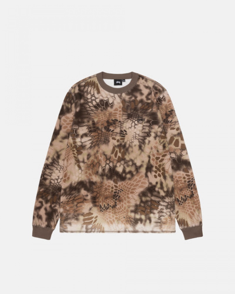 Stussy Kryptek Camo LS Thermal Üstler Erkek Kahverengi Türkiye | PZV-3210