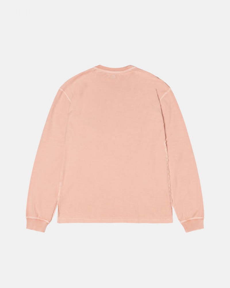 Stussy Lazy Ls Tee Üstler Erkek Açık Pembe Türkiye | WAI-8711