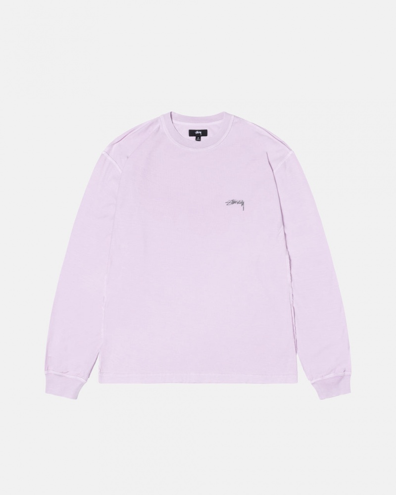 Stussy Lazy Ls Tee Üstler Erkek Mor Türkiye | BRL-4318