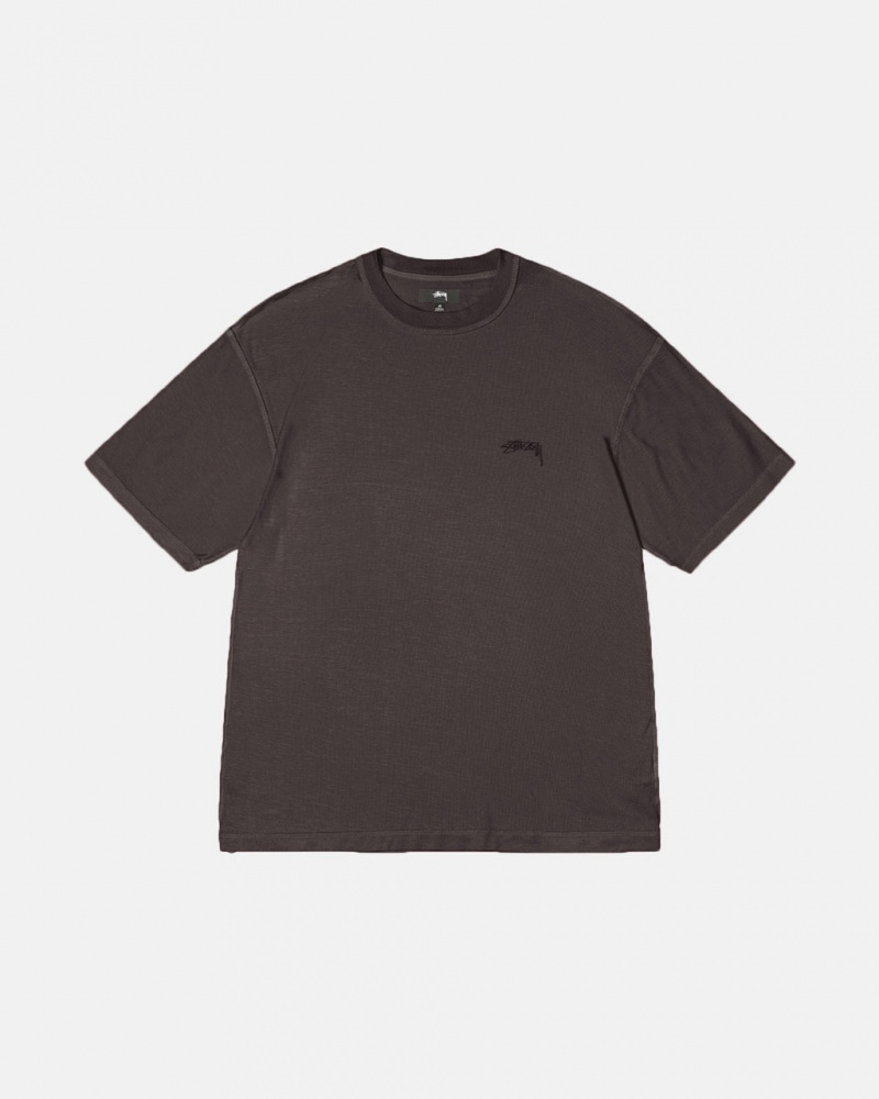 Stussy Lazy Tee T shirt Erkek Siyah Türkiye | HBO-7673