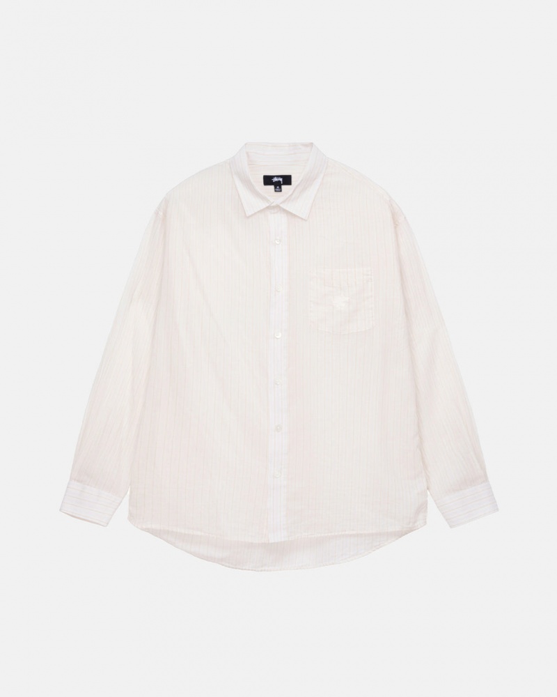 Stussy Light Weight Klasik Shirt Gömlek Kadın Beyaz Türkiye | XLZ-1578