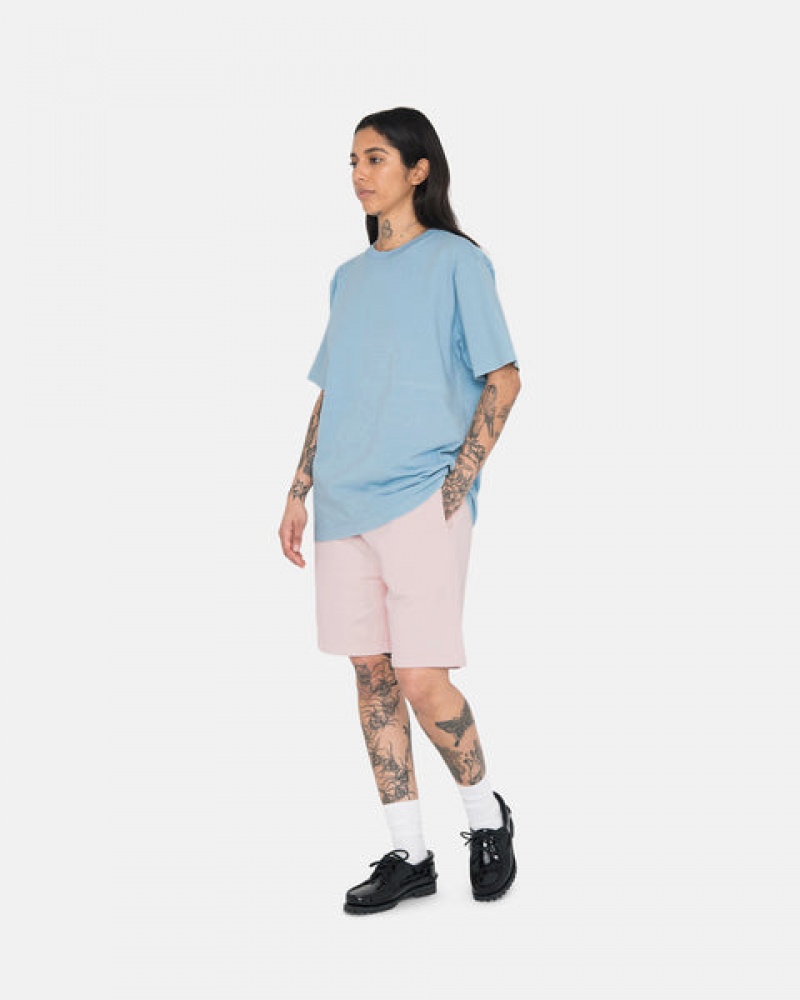 Stussy Overdyed Stock Logo Kısa Şort Erkek Pembe Türkiye | SAI-8641