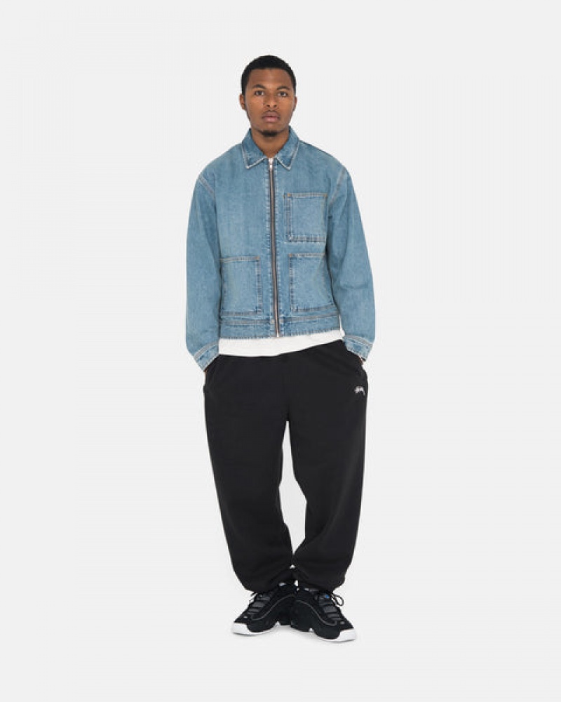 Stussy Overdyed Stock Logo Sweatpant Eşofman Altı Erkek Siyah Türkiye | BDP-7681