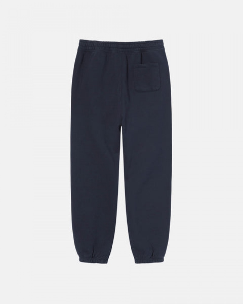 Stussy Overdyed Stock Logo Sweatpant Eşofman Altı Erkek Lacivert Türkiye | VHU-9050