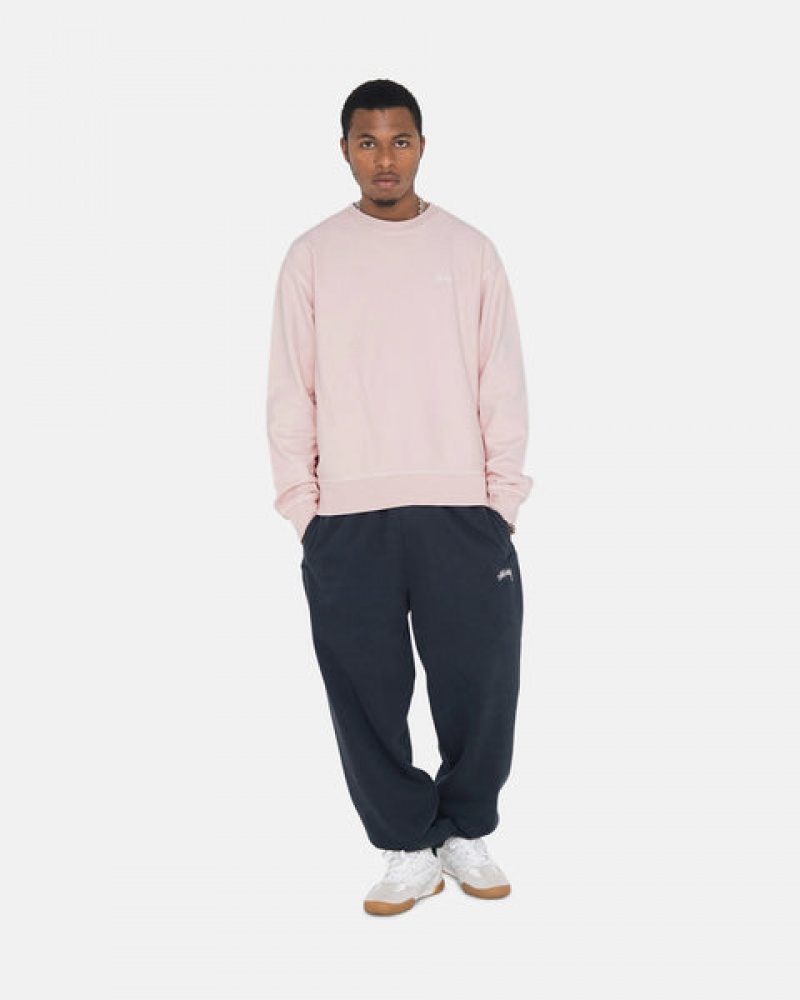 Stussy Overdyed Stock Logo Sweatpant Eşofman Altı Erkek Lacivert Türkiye | VHU-9050