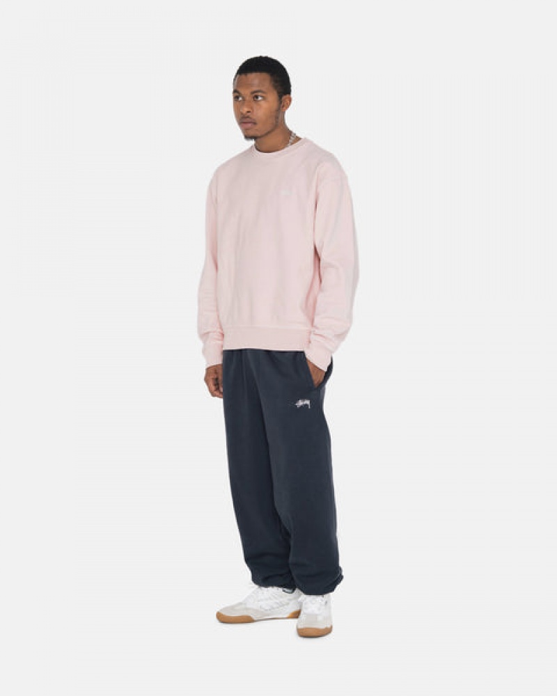 Stussy Overdyed Stock Logo Sweatpant Eşofman Altı Erkek Lacivert Türkiye | VHU-9050