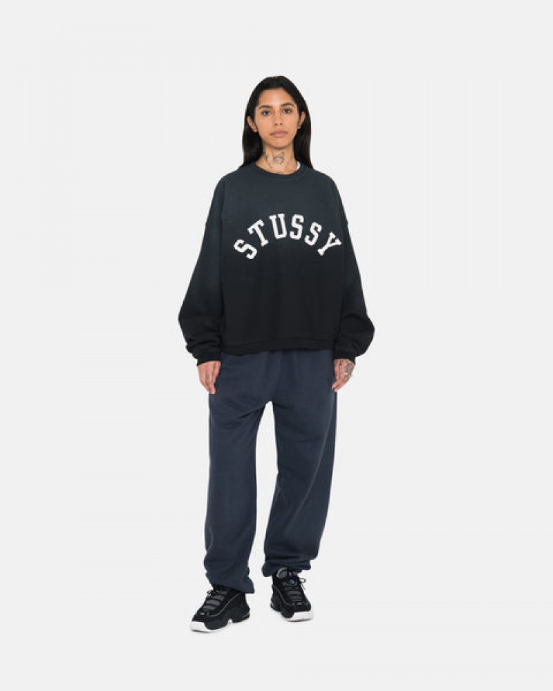 Stussy Overdyed Stock Logo Sweatpant Eşofman Altı Erkek Lacivert Türkiye | VHU-9050