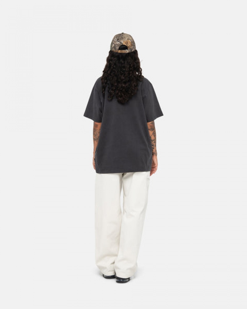 Stussy Pigment Dyed Crew Üstler Erkek Siyah Türkiye | ORN-5522