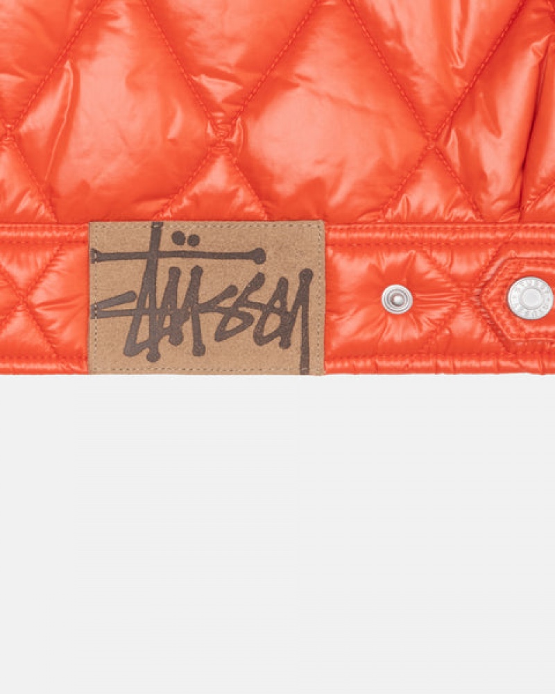 Stussy Ranch Jacket Kapitone Naylon Mont Erkek Kırmızı Türkiye | OAC-1209