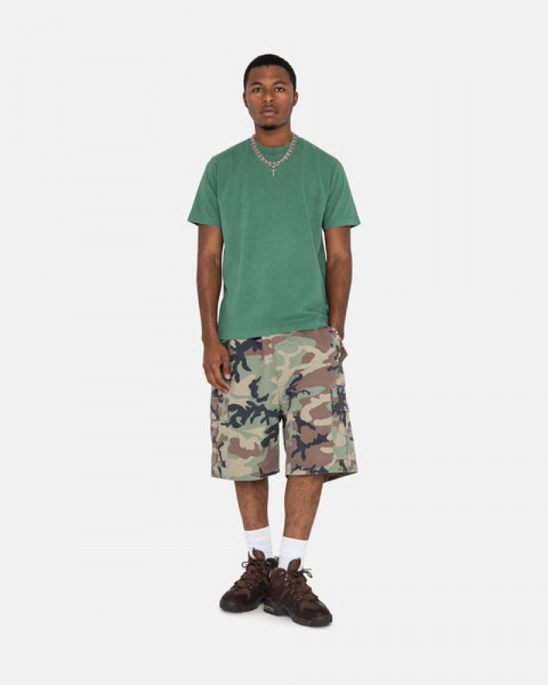 Stussy Ripstop Cargo Beach Kısa Şort Erkek Camo Türkiye | PJF-7073