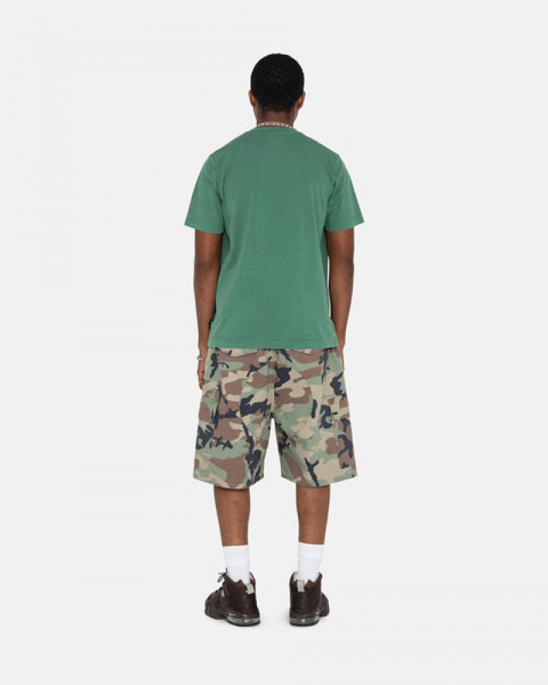 Stussy Ripstop Cargo Beach Kısa Şort Erkek Camo Türkiye | PJF-7073