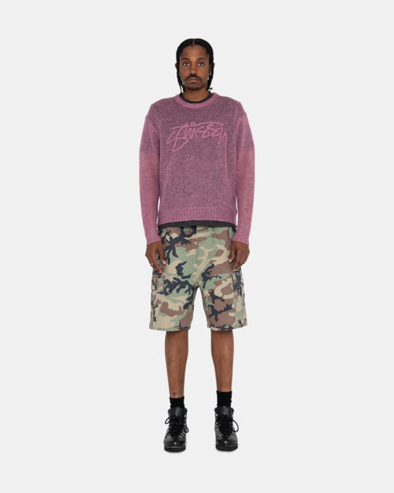 Stussy Ripstop Cargo Beach Kısa Şort Erkek Camo Türkiye | PJF-7073