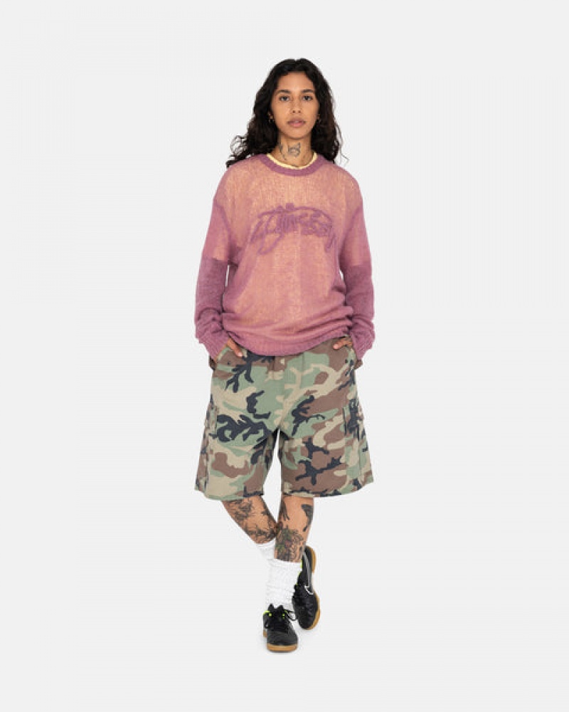 Stussy Ripstop Cargo Beach Kısa Şort Erkek Camo Türkiye | PJF-7073