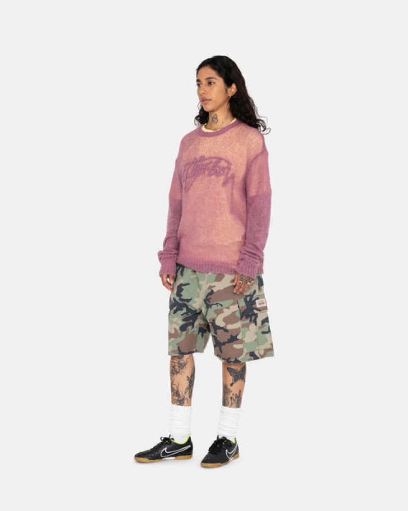 Stussy Ripstop Cargo Beach Kısa Şort Erkek Camo Türkiye | PJF-7073