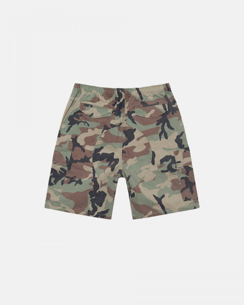 Stussy Ripstop Cargo Beach Kısa Şort Erkek Camo Türkiye | PJF-7073