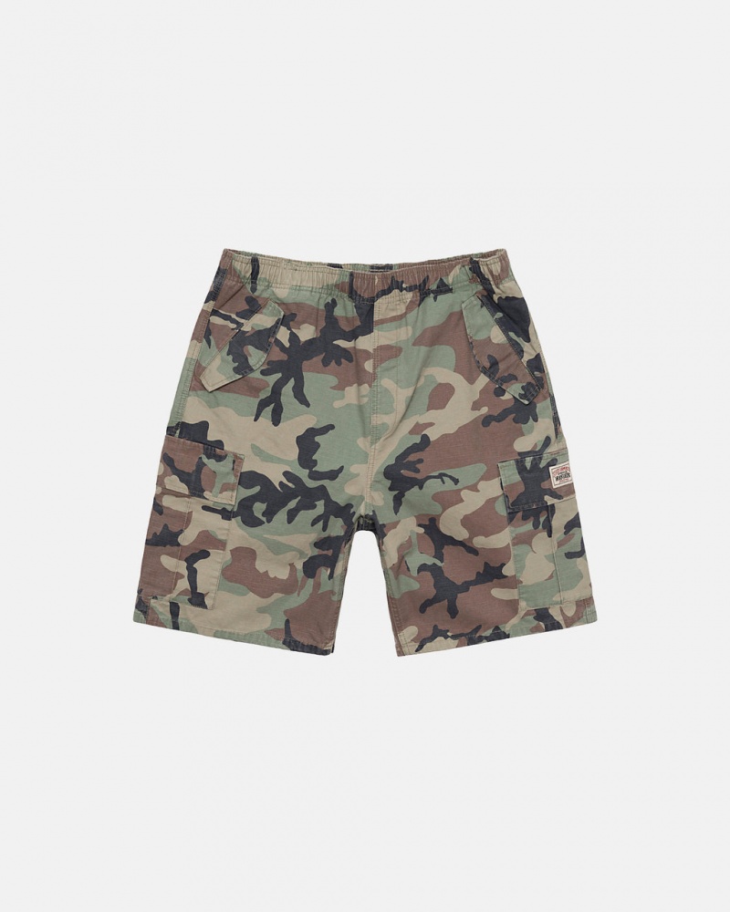 Stussy Ripstop Cargo Beach Kısa Şort Erkek Camo Türkiye | PJF-7073