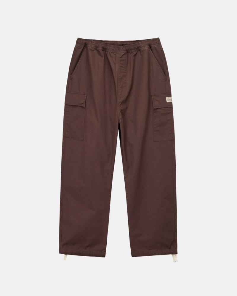 Stussy Ripstop Cargo Beach Pant Pantolon Erkek Kahverengi Türkiye | HOL-6173