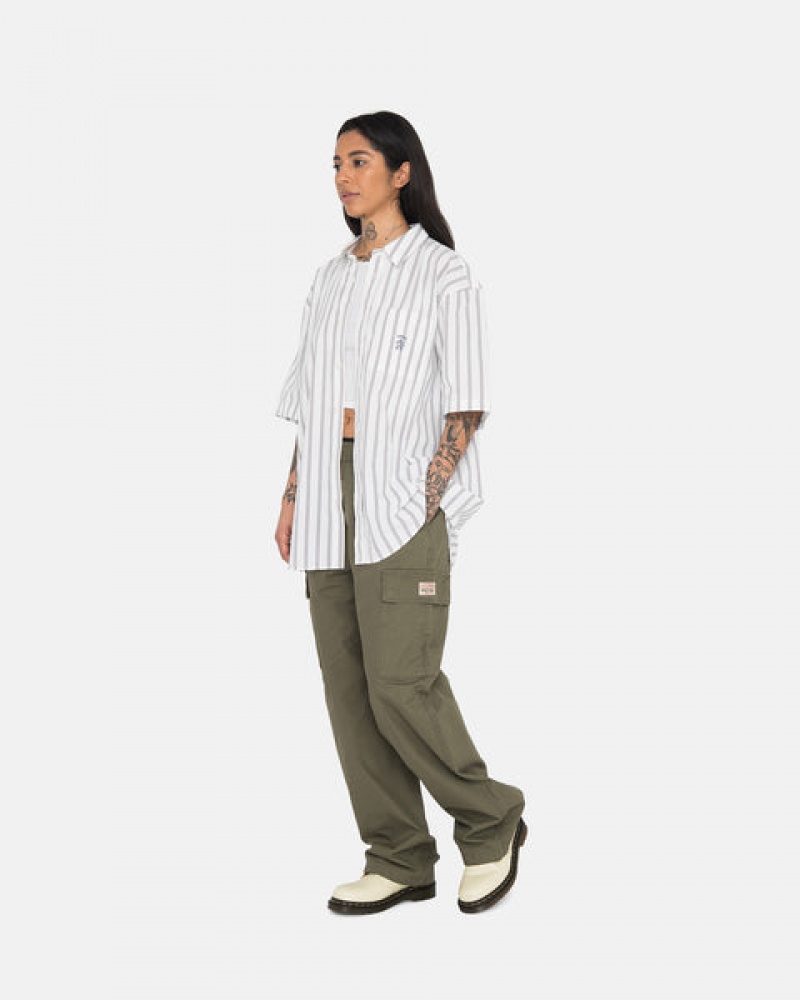 Stussy Ripstop Cargo Beach Pant Pantolon Erkek Zeytin Yeşili Türkiye | ECG-6290