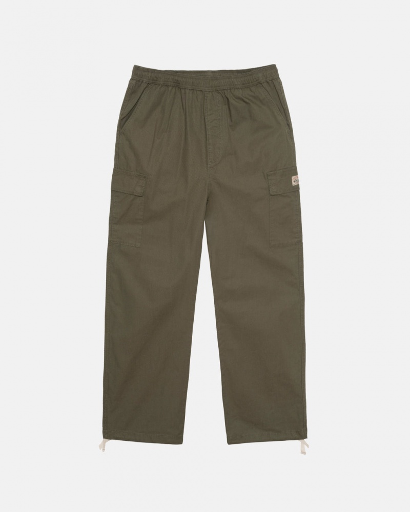 Stussy Ripstop Cargo Beach Pant Pantolon Erkek Zeytin Yeşili Türkiye | ECG-6290