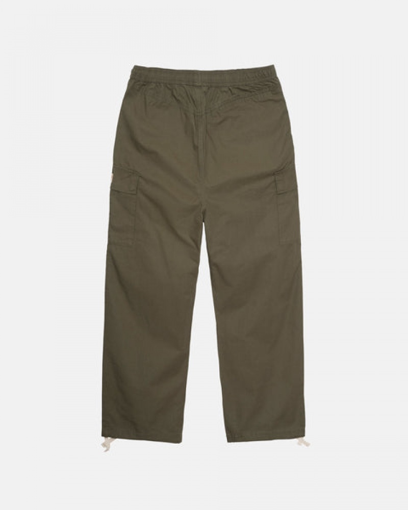 Stussy Ripstop Cargo Beach Pant Pantolon Kadın Zeytin Yeşili Türkiye | NBK-6638