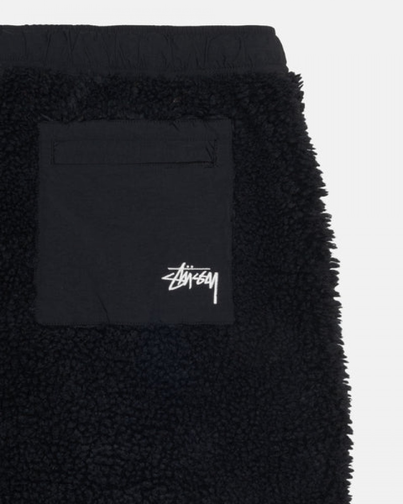 Stussy Sherpa Kısa Şort Erkek Siyah Türkiye | WSM-5117