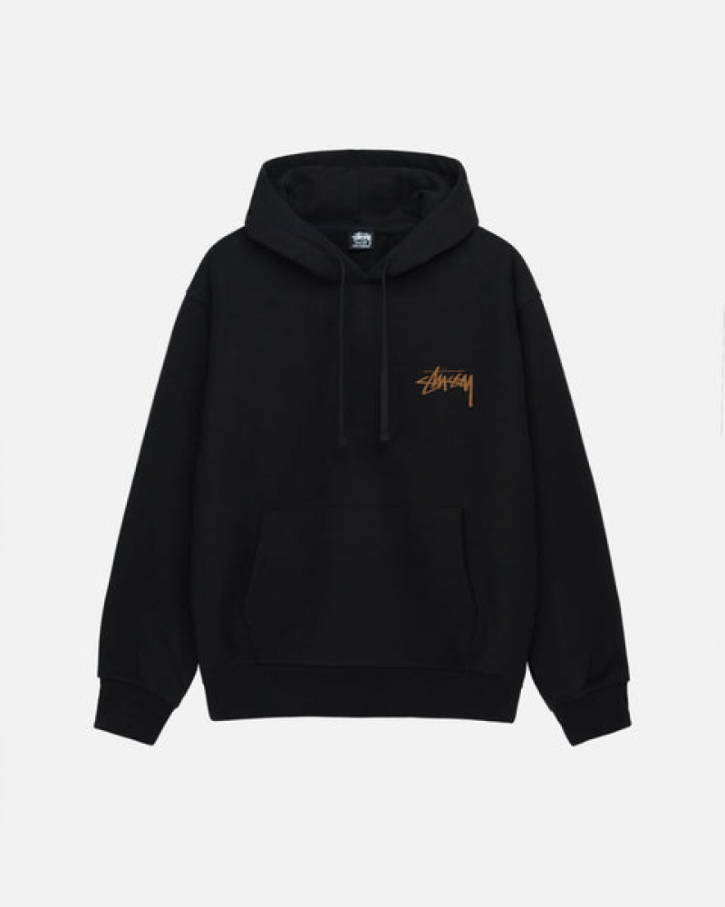 Stussy Skate Tough Hoodie Erkek Siyah Türkiye | YJK-3276