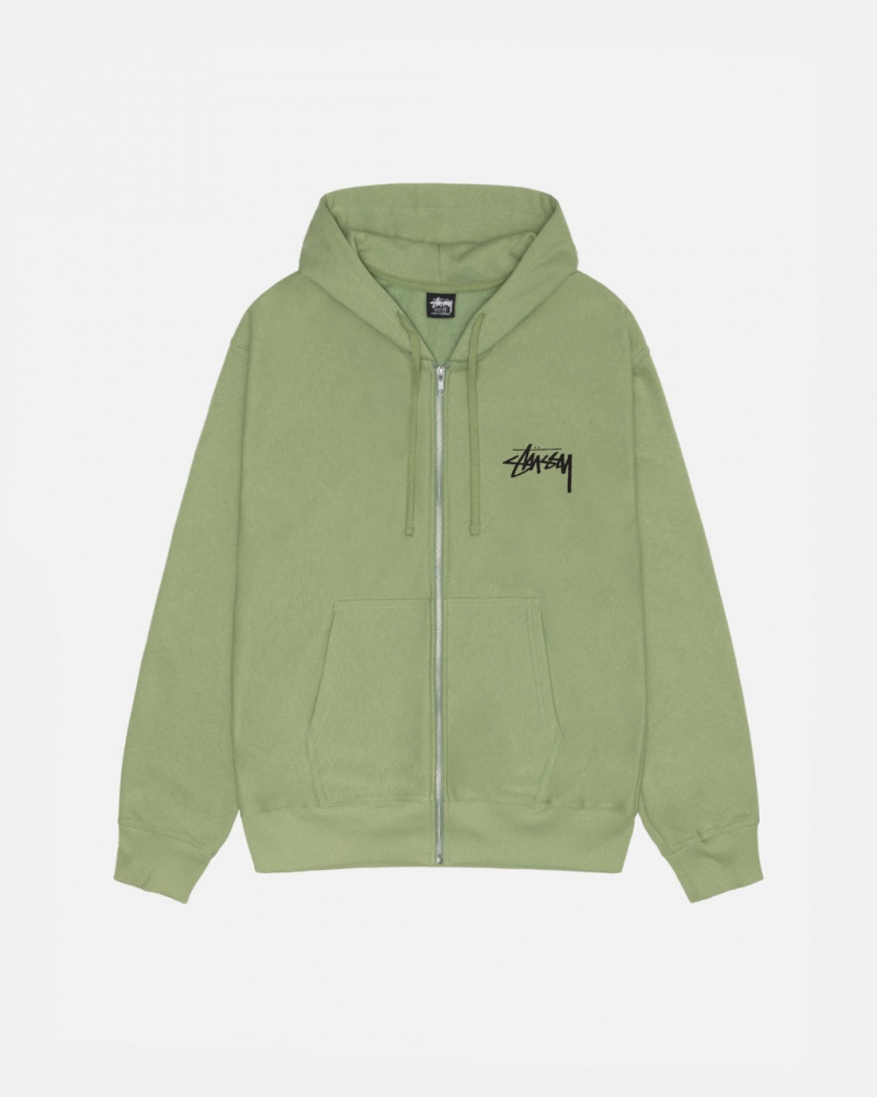 Stussy Skate Tough Zip Hoodie Erkek Yeşil Türkiye | BXV-4284