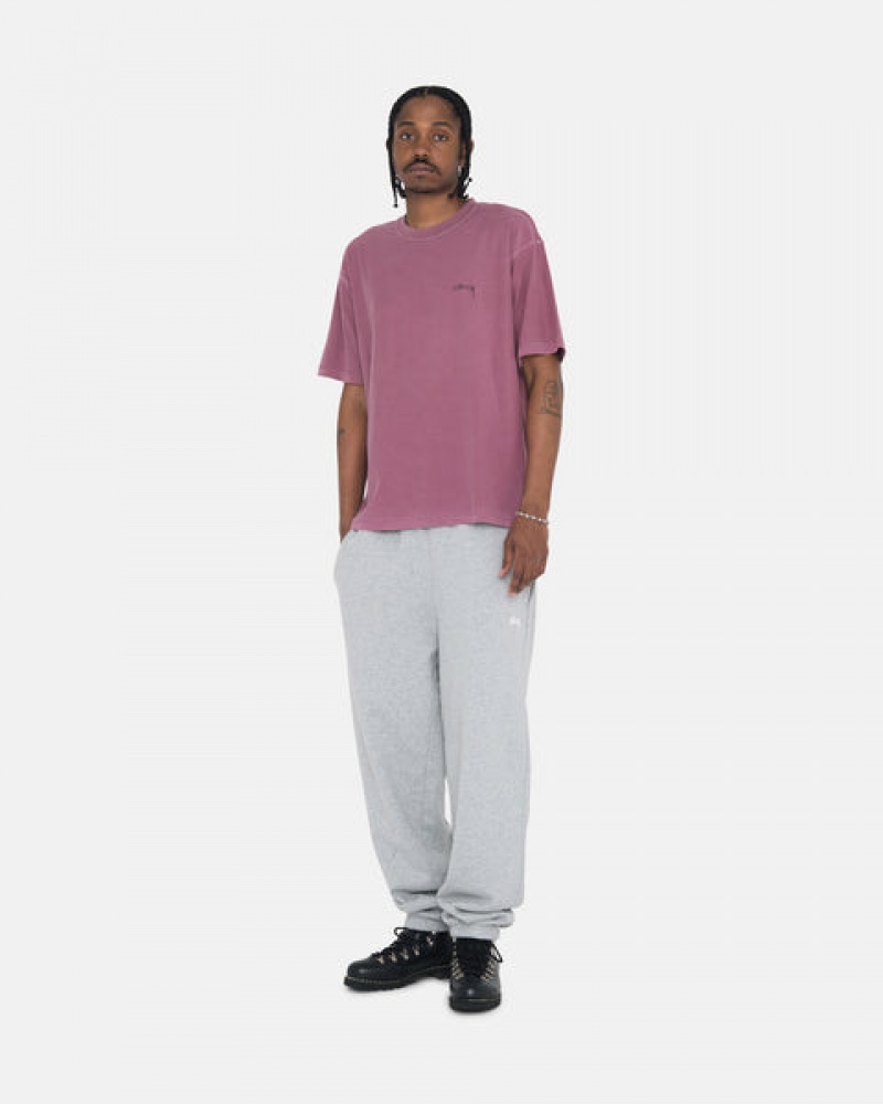 Stussy Stock Logo Sweatpant Eşofman Altı Erkek Gri Türkiye | ESE-7586