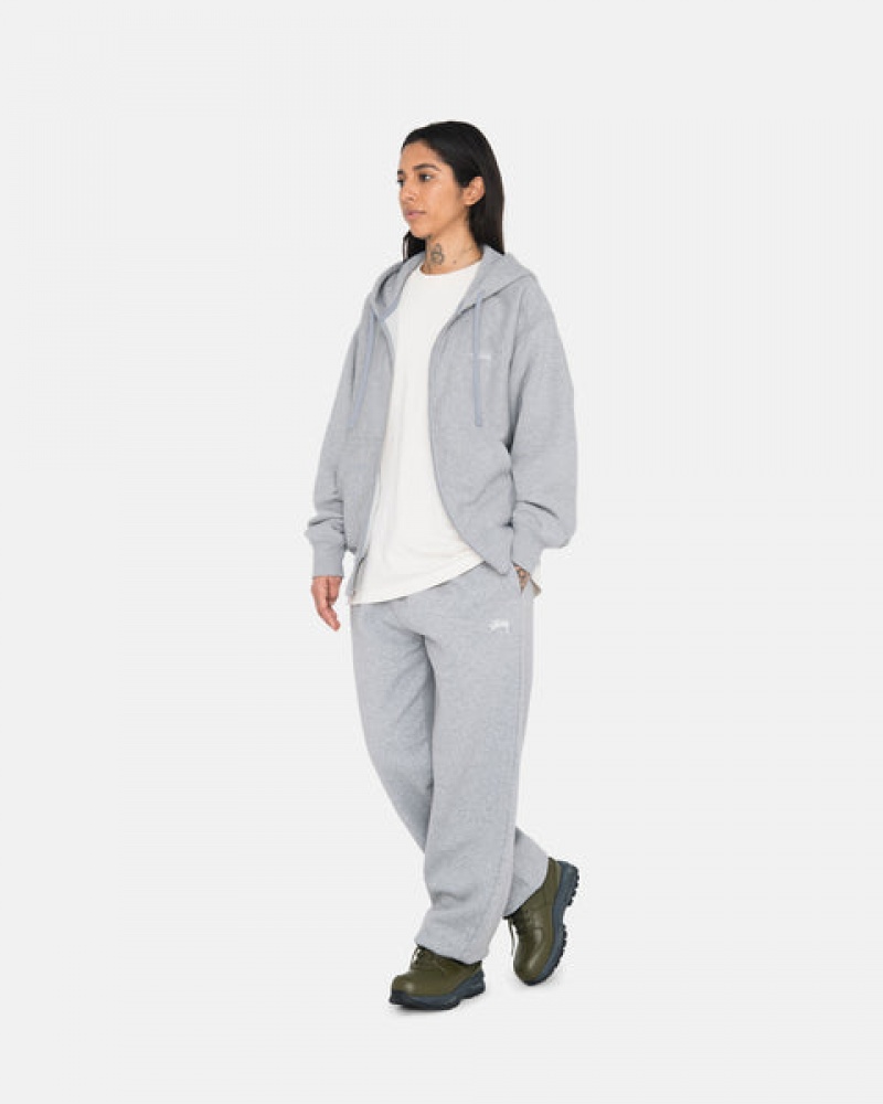 Stussy Stock Logo Sweatpant Eşofman Altı Erkek Gri Türkiye | ESE-7586