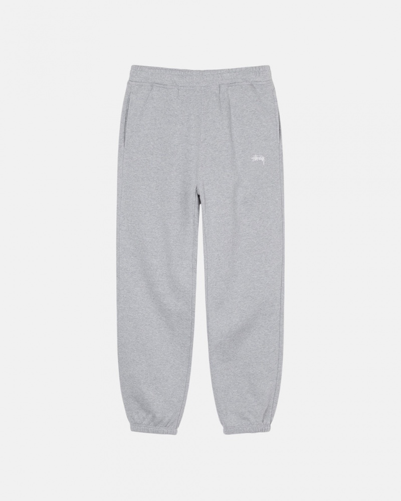 Stussy Stock Logo Sweatpant Eşofman Altı Erkek Gri Türkiye | ESE-7586