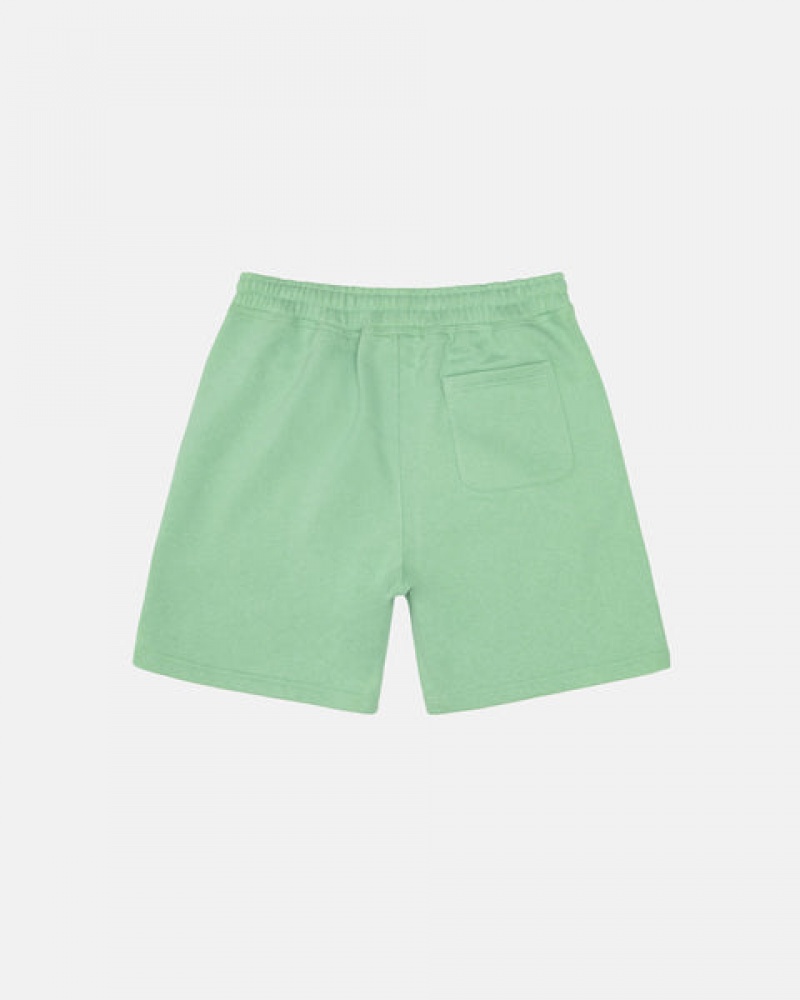 Stussy Stock Logo Sweatshorts Erkek Yeşil Türkiye | GCG-3029