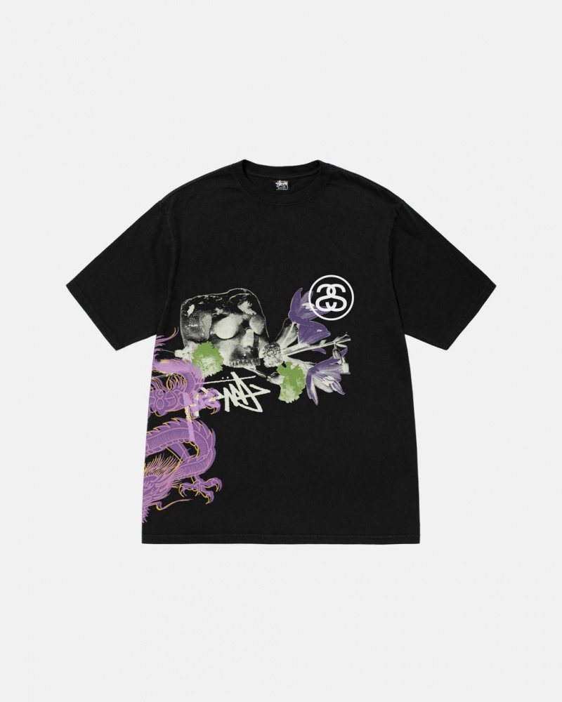 Stussy Strike Pigment Dyed Tee T shirt Erkek Siyah Türkiye | NWG-0645