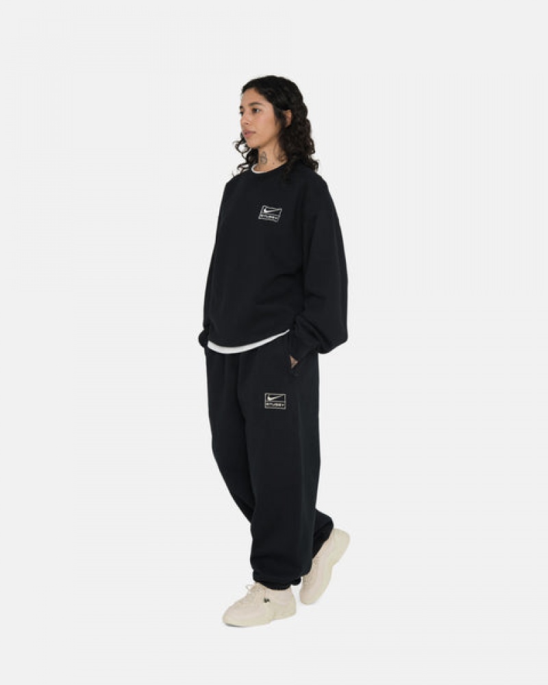 Stussy Stone Wash Fleece Pant Eşofman Altı Kadın Siyah Türkiye | CJL-6229