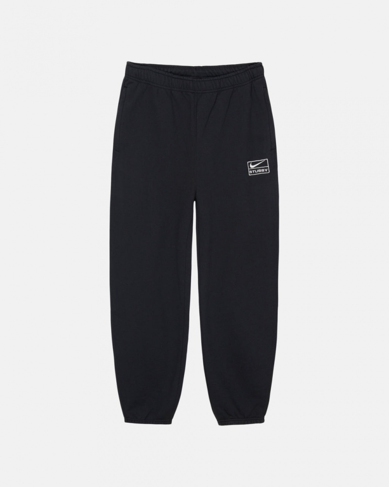 Stussy Stone Wash Fleece Pant Eşofman Altı Kadın Siyah Türkiye | CJL-6229