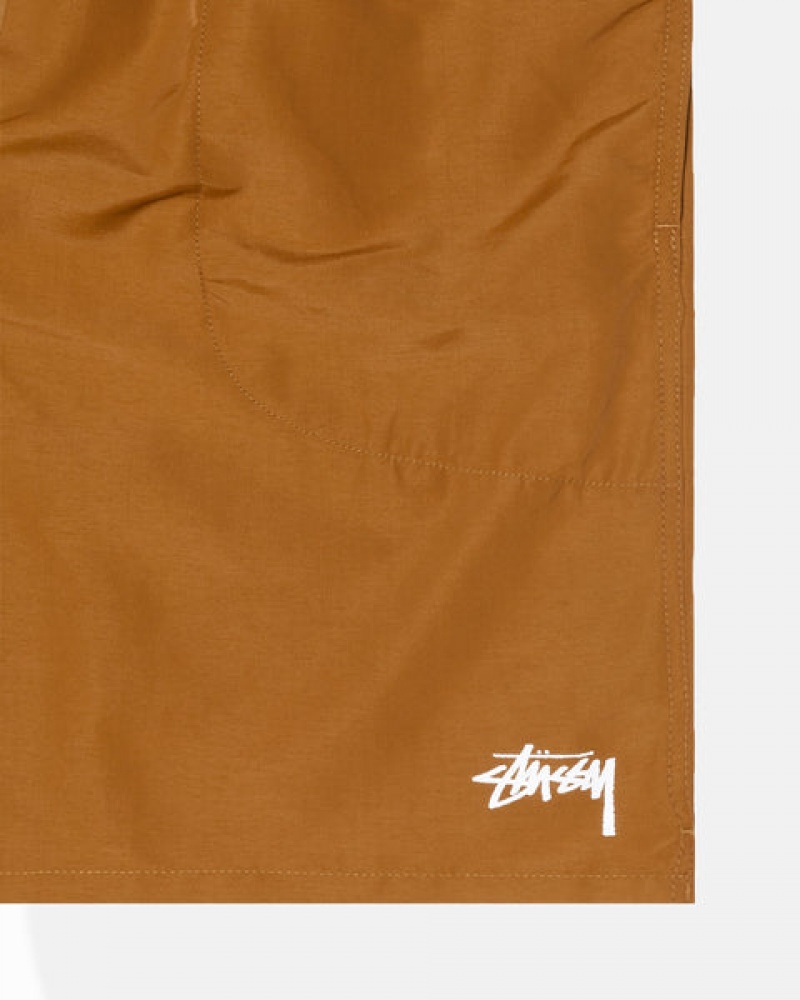 Stussy Su Kısa Stock Şort Erkek Kahverengi Türkiye | BYV-5327